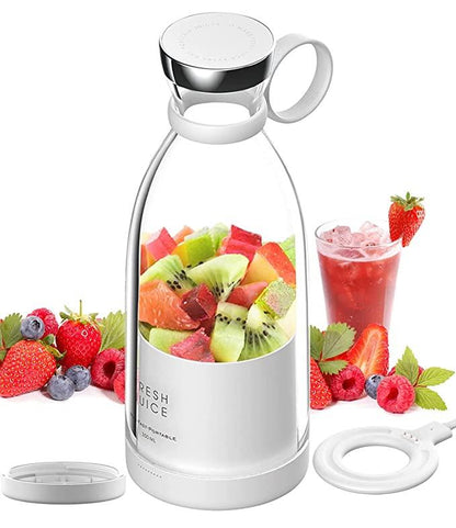 HomeSutra-Portable Blender Juicer for Smoothie, Juice, Vegetable, Shakes with 4 Blades, Wireless Charging Mini Blender
