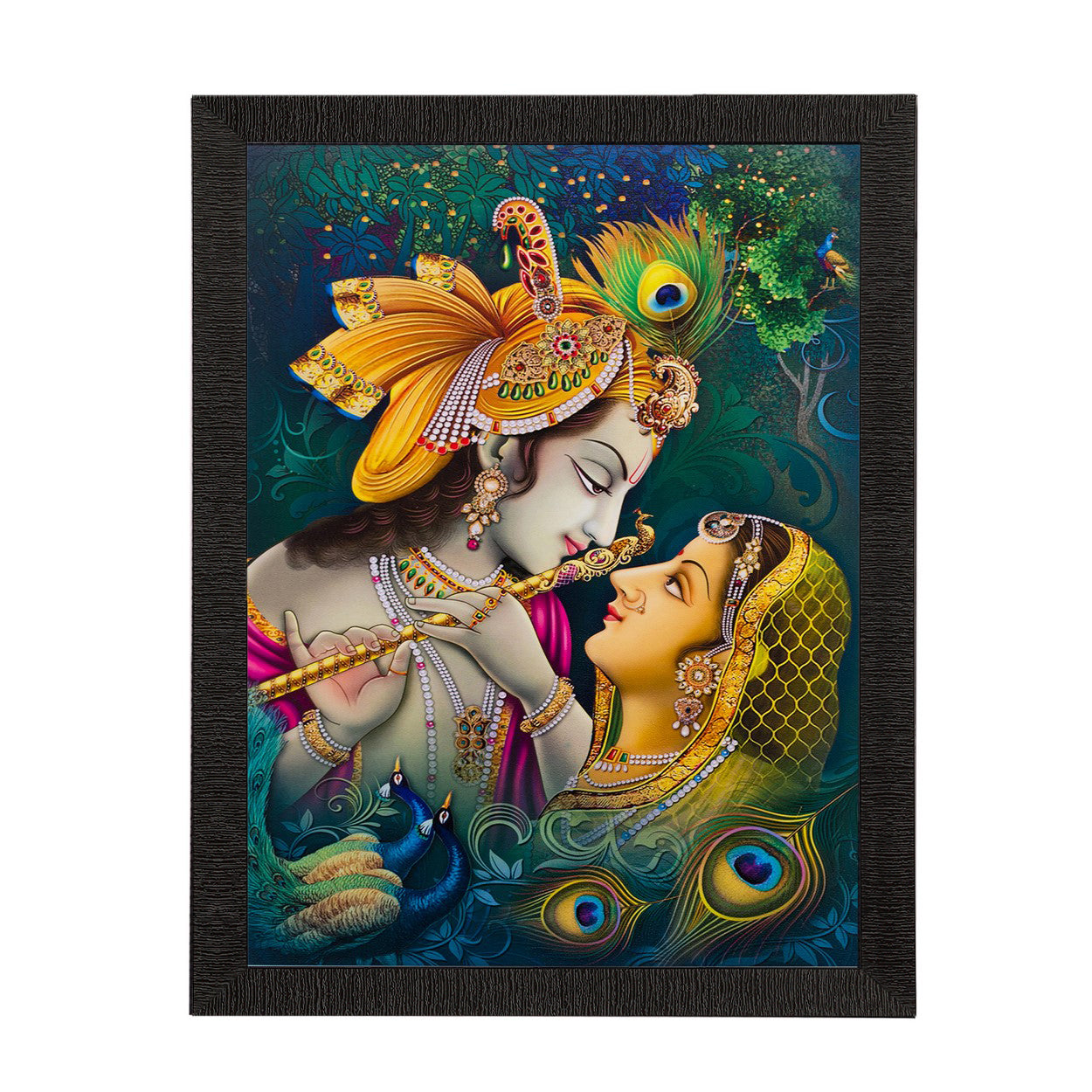 HomeSutra Radha Krishna Matt Textured UV Art Painting