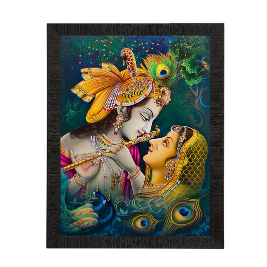 HomeSutra Radha Krishna Matt Textured UV Art Painting