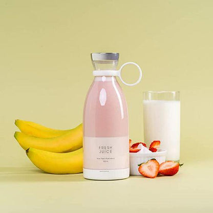 HomeSutra-Portable Blender Juicer for Smoothie, Juice, Vegetable, Shakes with 4 Blades, Wireless Charging Mini Blender