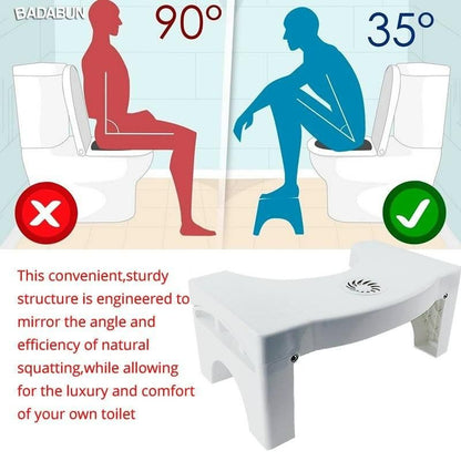 Foldable Anti-Constipation Squat Toilet Stool with Air Freshener Slot