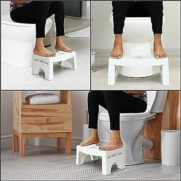 Foldable Anti-Constipation Squat Toilet Stool with Air Freshener Slot