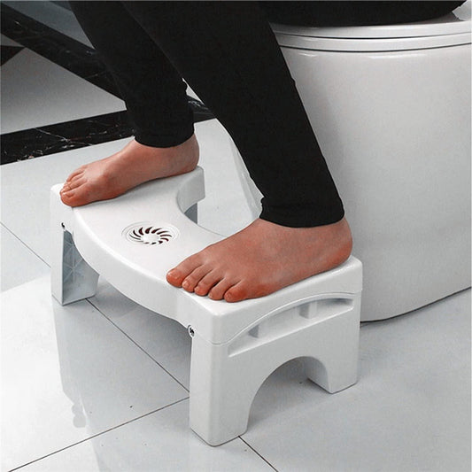 Foldable Anti-Constipation Squat Toilet Stool with Air Freshener Slot